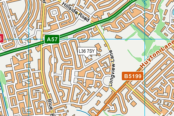 L36 7SY map - OS VectorMap District (Ordnance Survey) L36 7SY map - OS VectorMap District (Ordnance Survey)