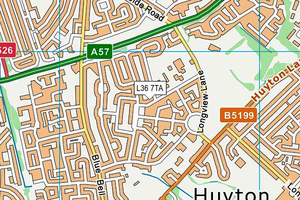 L36 7TA map - OS VectorMap District (Ordnance Survey) L36 7TA map - OS VectorMap District (Ordnance Survey)