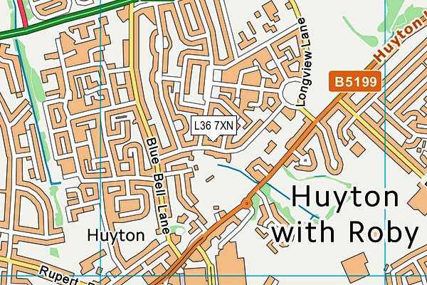 L36 7XN map - OS VectorMap District (Ordnance Survey) L36 7XN map - OS VectorMap District (Ordnance Survey)