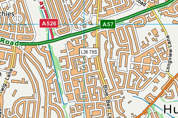 L36 7XS map - OS VectorMap District (Ordnance Survey) L36 7XS map - OS VectorMap District (Ordnance Survey)
