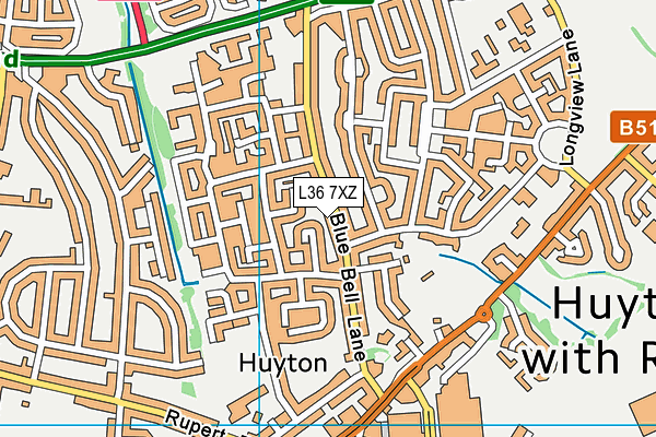 L36 7XZ map - OS VectorMap District (Ordnance Survey) L36 7XZ map - OS VectorMap District (Ordnance Survey)