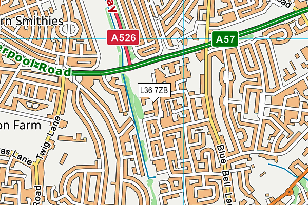 L36 7ZB map - OS VectorMap District (Ordnance Survey) L36 7ZB map - OS VectorMap District (Ordnance Survey)