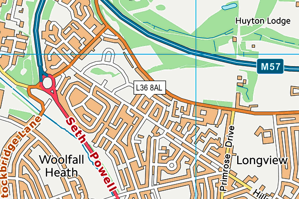 L36 8AL map - OS VectorMap District (Ordnance Survey) L36 8AL map - OS VectorMap District (Ordnance Survey)
