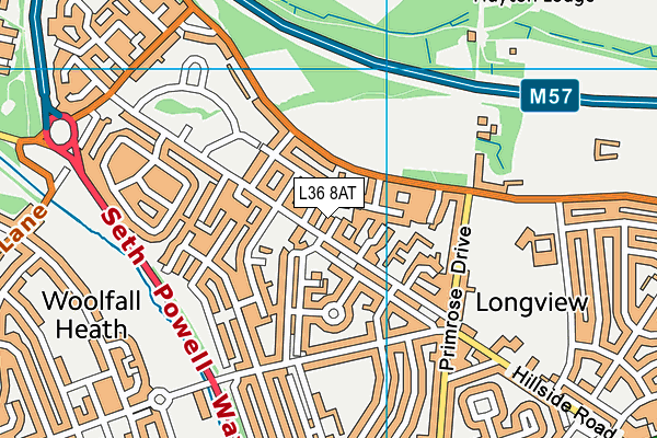 L36 8AT map - OS VectorMap District (Ordnance Survey) L36 8AT map - OS VectorMap District (Ordnance Survey)