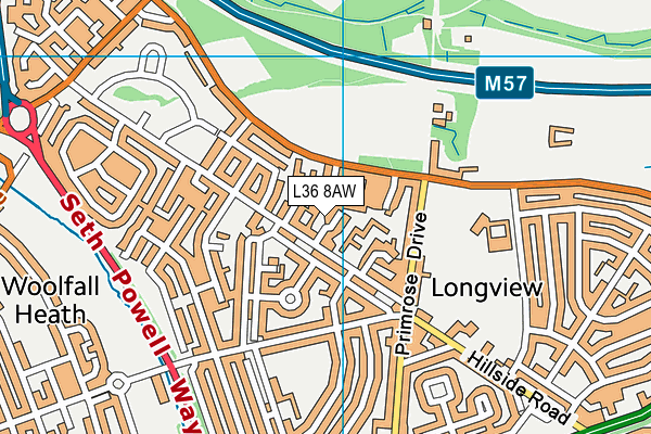 L36 8AW map - OS VectorMap District (Ordnance Survey) L36 8AW map - OS VectorMap District (Ordnance Survey)