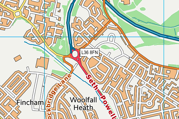 L36 8FN map - OS VectorMap District (Ordnance Survey) L36 8FN map - OS VectorMap District (Ordnance Survey)