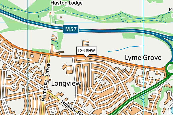 L36 8HW map - OS VectorMap District (Ordnance Survey)