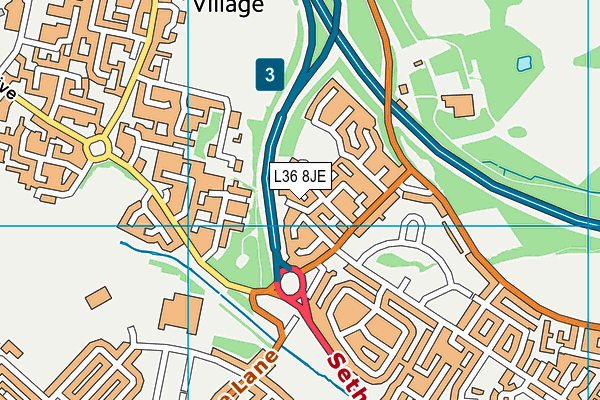 L36 8JE map - OS VectorMap District (Ordnance Survey) L36 8JE map - OS VectorMap District (Ordnance Survey)
