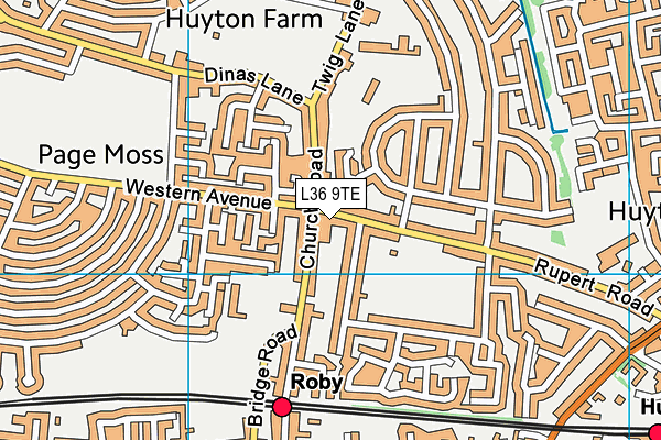 L36 9TE map - OS VectorMap District (Ordnance Survey) L36 9TE map - OS VectorMap District (Ordnance Survey)