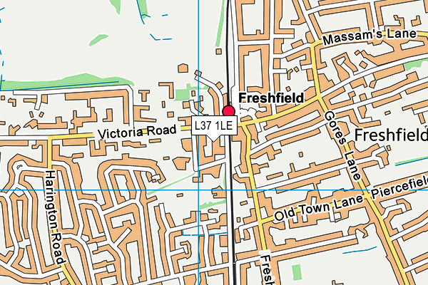 L37 1LE map - OS VectorMap District (Ordnance Survey) L37 1LE map - OS VectorMap District (Ordnance Survey)