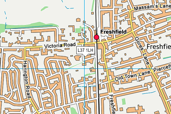 L37 1LH map - OS VectorMap District (Ordnance Survey) L37 1LH map - OS VectorMap District (Ordnance Survey)