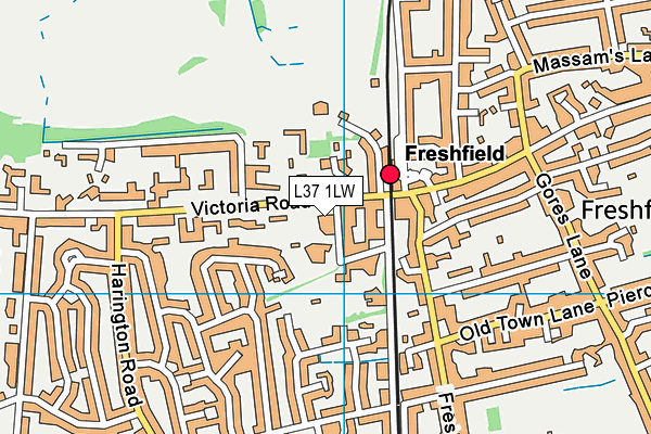 L37 1LW map - OS VectorMap District (Ordnance Survey) L37 1LW map - OS VectorMap District (Ordnance Survey)