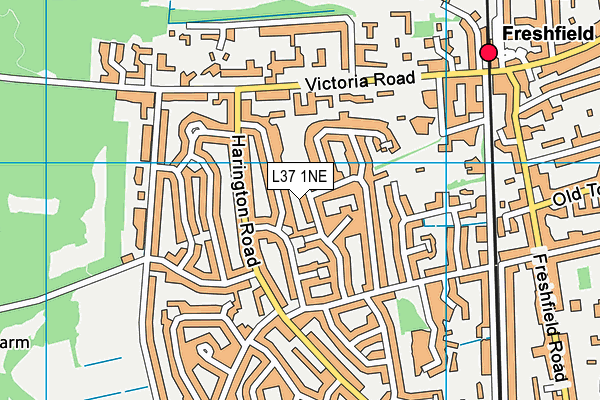 L37 1NE map - OS VectorMap District (Ordnance Survey) L37 1NE map - OS VectorMap District (Ordnance Survey)