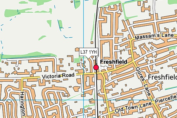 L37 1YH map - OS VectorMap District (Ordnance Survey) L37 1YH map - OS VectorMap District (Ordnance Survey)