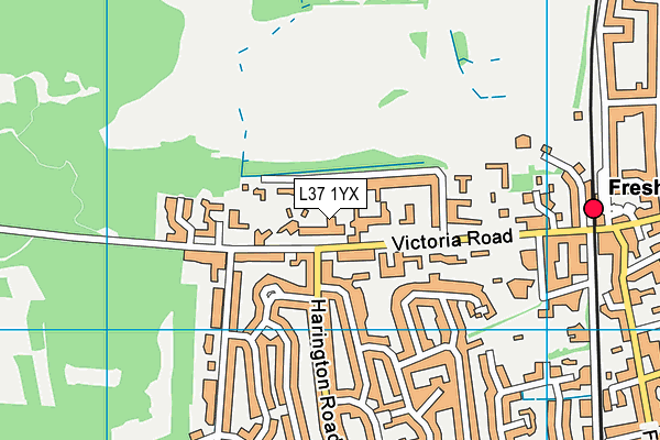 L37 1YX map - OS VectorMap District (Ordnance Survey) L37 1YX map - OS VectorMap District (Ordnance Survey)