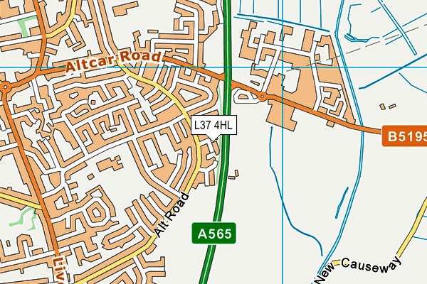 L37 4HL map - OS VectorMap District (Ordnance Survey)