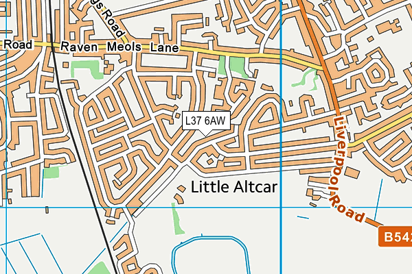 L37 6AW map - OS VectorMap District (Ordnance Survey) L37 6AW map - OS VectorMap District (Ordnance Survey)