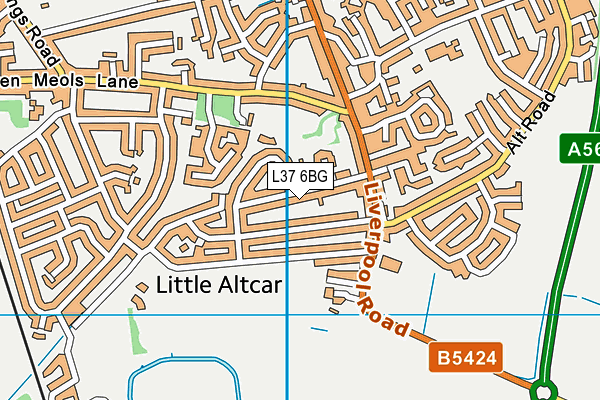 L37 6BG map - OS VectorMap District (Ordnance Survey) L37 6BG map - OS VectorMap District (Ordnance Survey)