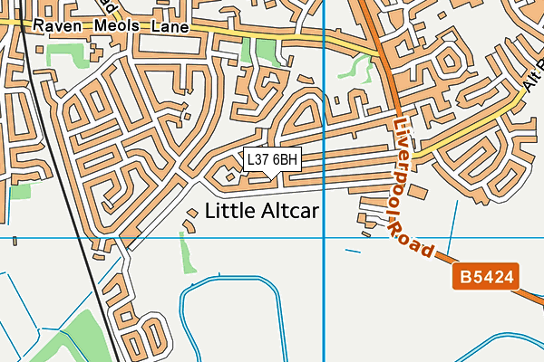 L37 6BH map - OS VectorMap District (Ordnance Survey) L37 6BH map - OS VectorMap District (Ordnance Survey)