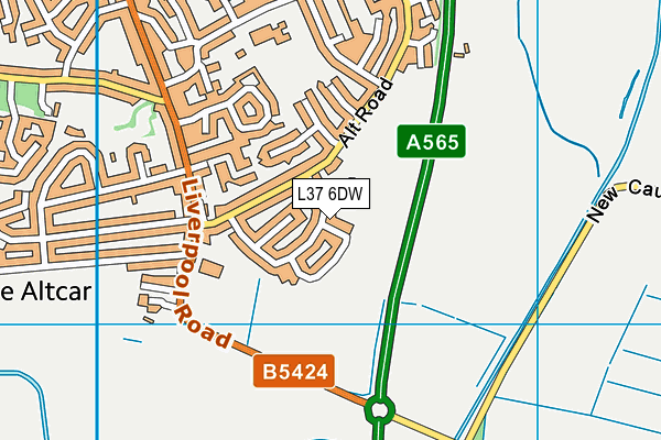 L37 6DW map - OS VectorMap District (Ordnance Survey)