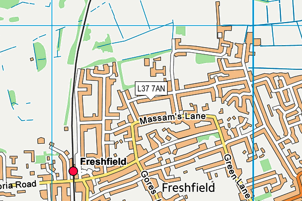 L37 7AN map - OS VectorMap District (Ordnance Survey) L37 7AN map - OS VectorMap District (Ordnance Survey)