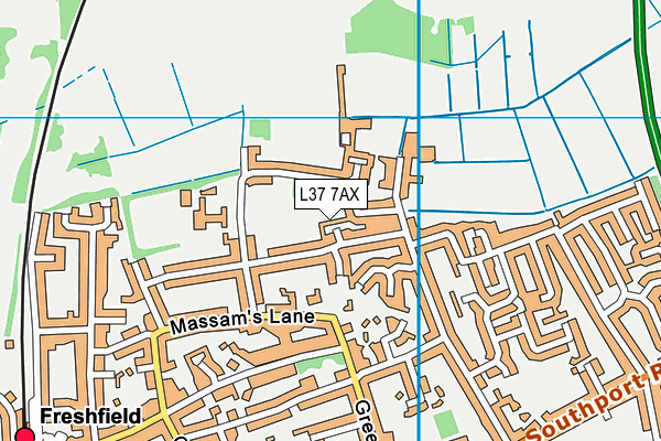 L37 7AX map - OS VectorMap District (Ordnance Survey) L37 7AX map - OS VectorMap District (Ordnance Survey)