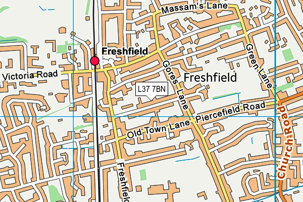 L37 7BN map - OS VectorMap District (Ordnance Survey) L37 7BN map - OS VectorMap District (Ordnance Survey)