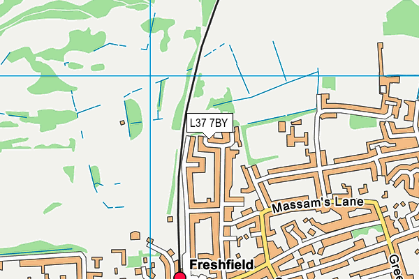 L37 7BY map - OS VectorMap District (Ordnance Survey) L37 7BY map - OS VectorMap District (Ordnance Survey)