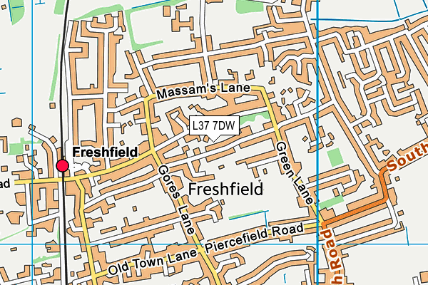 L37 7DW map - OS VectorMap District (Ordnance Survey) L37 7DW map - OS VectorMap District (Ordnance Survey)