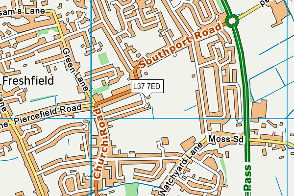 L37 7ED map - OS VectorMap District (Ordnance Survey) L37 7ED map - OS VectorMap District (Ordnance Survey)