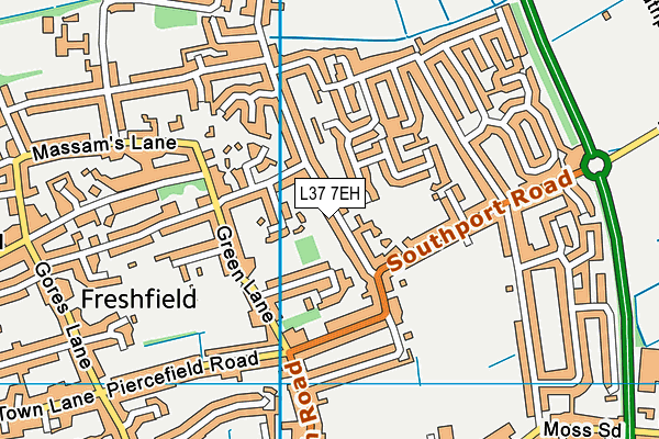 L37 7EH map - OS VectorMap District (Ordnance Survey) L37 7EH map - OS VectorMap District (Ordnance Survey)