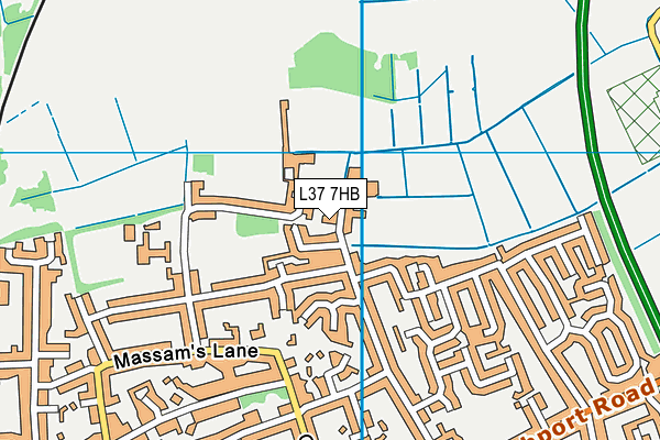 L37 7HB map - OS VectorMap District (Ordnance Survey) L37 7HB map - OS VectorMap District (Ordnance Survey)