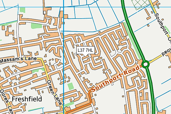 L37 7HL map - OS VectorMap District (Ordnance Survey) L37 7HL map - OS VectorMap District (Ordnance Survey)