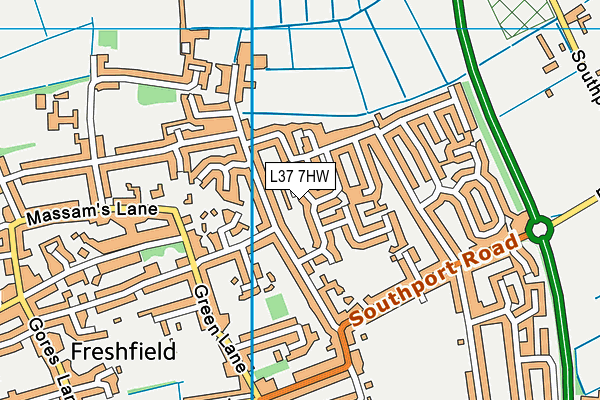 L37 7HW map - OS VectorMap District (Ordnance Survey) L37 7HW map - OS VectorMap District (Ordnance Survey)