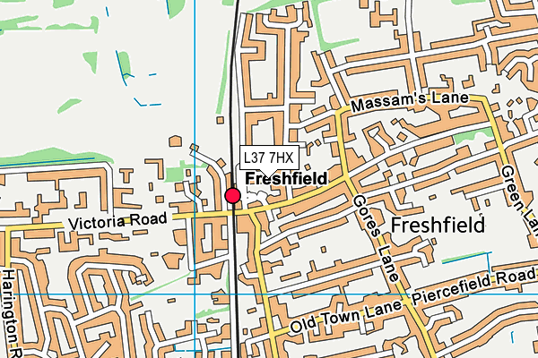 L37 7HX map - OS VectorMap District (Ordnance Survey)