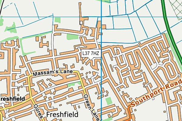 L37 7HZ map - OS VectorMap District (Ordnance Survey) L37 7HZ map - OS VectorMap District (Ordnance Survey)