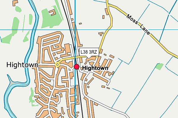 L38 3RZ map - OS VectorMap District (Ordnance Survey)