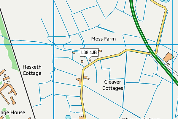 L38 4JB map - OS VectorMap District (Ordnance Survey) L38 4JB map - OS VectorMap District (Ordnance Survey)