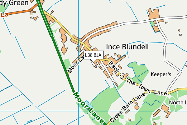 L38 6JA map - OS VectorMap District (Ordnance Survey) L38 6JA map - OS VectorMap District (Ordnance Survey)
