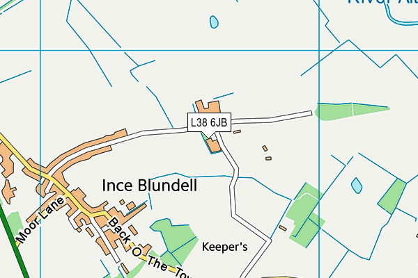 L38 6JB map - OS VectorMap District (Ordnance Survey)