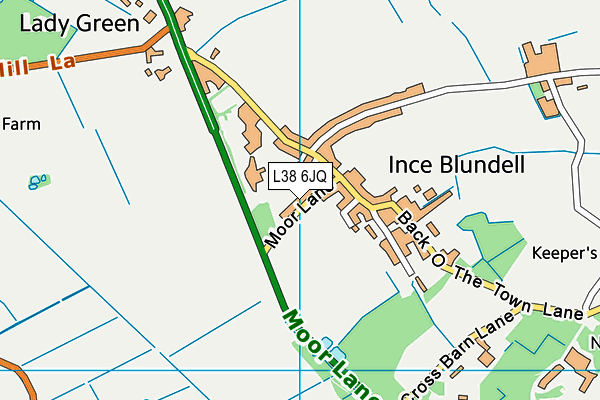 L38 6JQ map - OS VectorMap District (Ordnance Survey) L38 6JQ map - OS VectorMap District (Ordnance Survey)