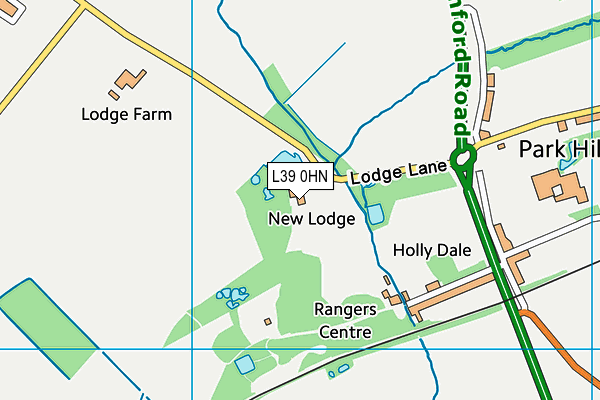 L39 0HN map - OS VectorMap District (Ordnance Survey)