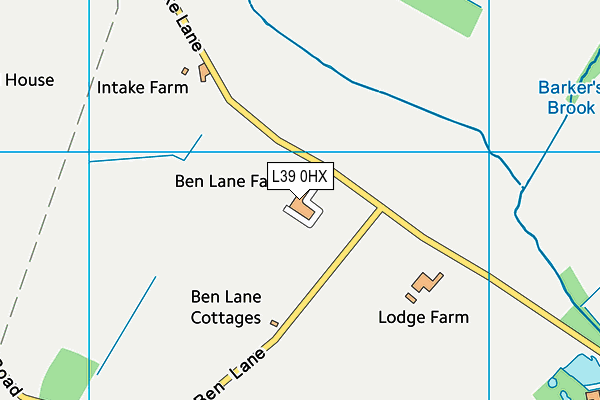 L39 0HX map - OS VectorMap District (Ordnance Survey) L39 0HX map - OS VectorMap District (Ordnance Survey)