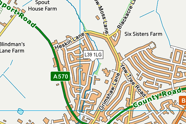 L39 1LG map - OS VectorMap District (Ordnance Survey) L39 1LG map - OS VectorMap District (Ordnance Survey)