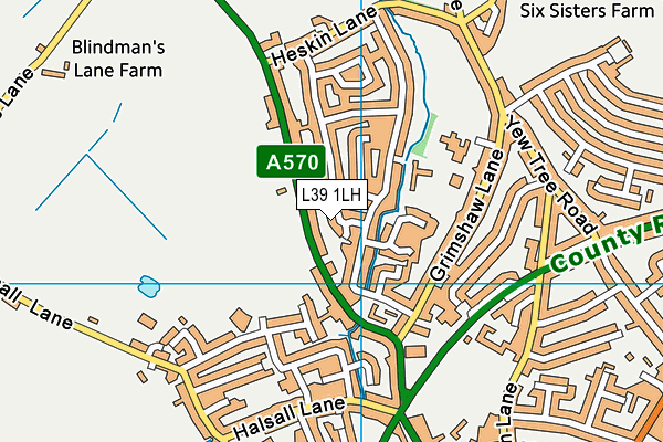 L39 1LH map - OS VectorMap District (Ordnance Survey) L39 1LH map - OS VectorMap District (Ordnance Survey)