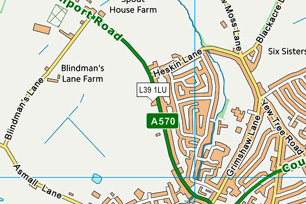 L39 1LU map - OS VectorMap District (Ordnance Survey) L39 1LU map - OS VectorMap District (Ordnance Survey)