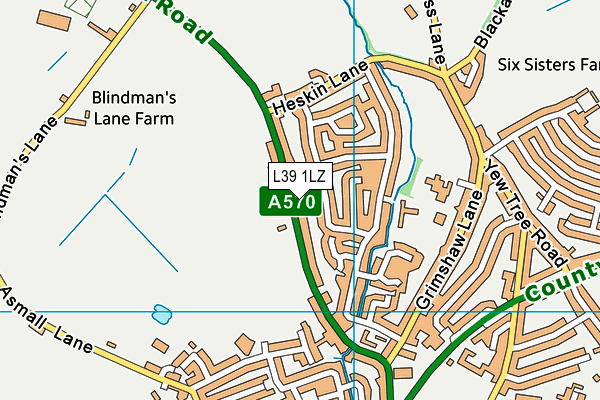 L39 1LZ map - OS VectorMap District (Ordnance Survey) L39 1LZ map - OS VectorMap District (Ordnance Survey)