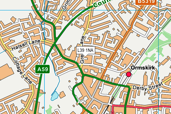 L39 1NA map - OS VectorMap District (Ordnance Survey) L39 1NA map - OS VectorMap District (Ordnance Survey)