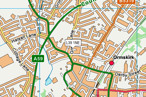 L39 1NE map - OS VectorMap District (Ordnance Survey) L39 1NE map - OS VectorMap District (Ordnance Survey)