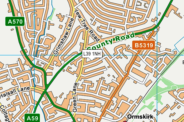 L39 1NH map - OS VectorMap District (Ordnance Survey) L39 1NH map - OS VectorMap District (Ordnance Survey)